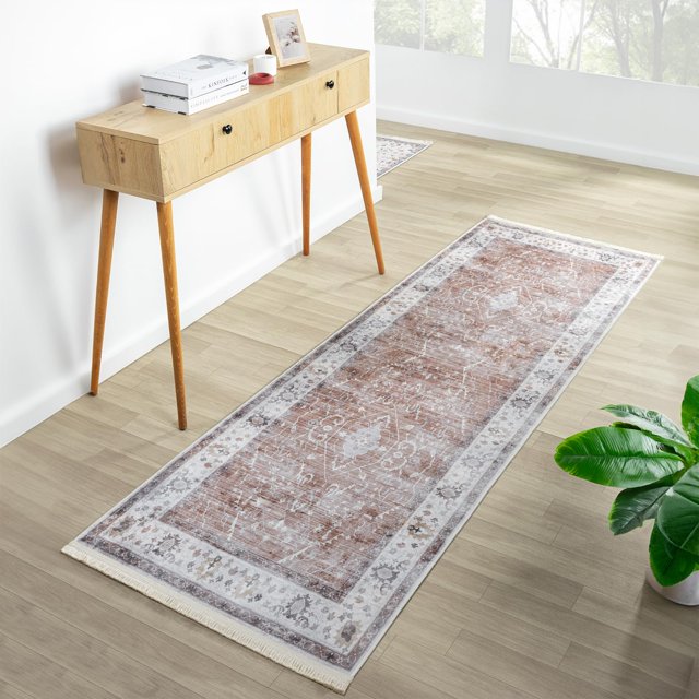 BY COCOON 2'x10' Runner Rug| Carpet Runner Kitchen Rug Kitchen Runner Washable Rug Entryway Rugs Hallway Runner Runners Rugs for Hallway Non Slip Kitchen Carpet (80 Cm x 305 Cm)