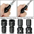 thumbnail image 5 of Adaptador de 4 Piezas 1/2 Unidad Cuadrada A 1/4 Enchufe Vástago Hexagonal Convertidor Portabrocas Liberación Rápida para Llave Trinquete, 5 of 5