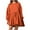 Orange, variant on gakvbuo Fashion Women's Casual Over Sized Sweatshirt Long Sleeve Dress Round-Neck Ladies Patchwork Mini Dresses