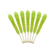 Light Green Watermelon-Flavored Rock Candy Sticks, 36 count