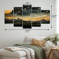 thumbnail image 4 of Designart "Yellow Black Universal Wonders Cosmic Marvels" Space Planet Metal Wall Décor Set, 4 of 5