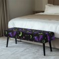 thumbnail image 2 of XYZCANDO Polyester Spandex Fabric Bench Slipcover for Bedroom Dining Room, Stretch Pet Hair Resistant Dining Room Bench Covers, Halloween Bat Moon Print, 2 of 9