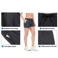 thumbnail image 4 of Little Donkey Andy Women's Breathable Running Shorts, 3 Inch Quick-Dry Workout Hiking Athletic Shorts with Air Hole & Liner Black Heather L, 4 of 7