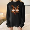 thumbnail image 2 of Meichang Thanksgiving Sweatshirt for Women Oversized Long Sleeve Drop Shoulder Pullover Cute Gnome Couple Graphic Crewneck Sweatshirts, 2 of 5
