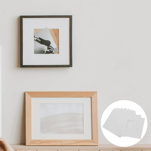 Masteelf 10 Pcs Matte Square Matting 20.00X20.00X0.20CM White