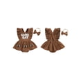 thumbnail image 2 of RUINIXCW Newborn Baby Girl Football Outfit Infant Cheerleading Outfit Game Day Embroidery Corduroy Romper Dress Flutter Sleeve Summer Dress Tutu Overalls Playsuit Headband, 2 of 9