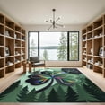 thumbnail image 2 of ODIKA 5' x 7' Machine Washable Non-Slip Area Rug, graphic floral High Traffic Rug, Green, 1302554, 2 of 7