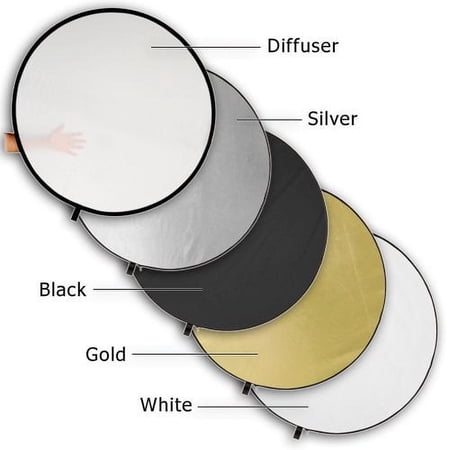 Fotodiox Pro 32in 5-in-1 Reflector Premium Grade Collapsible Disc Soft Silver/Gold/Black/White/Diffuser