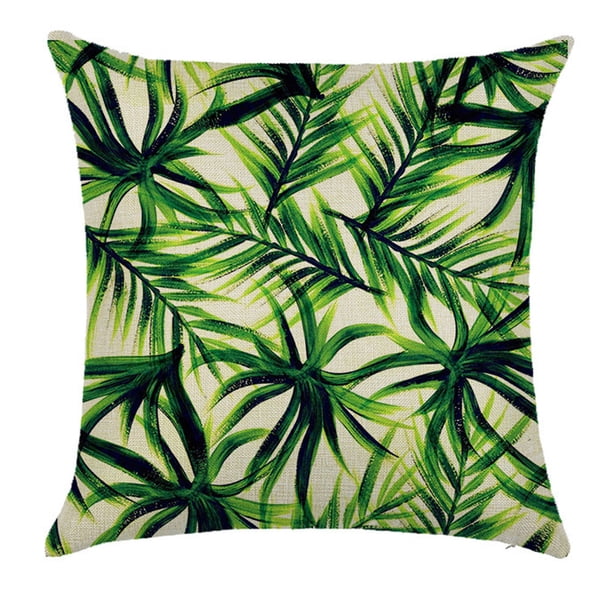 Funda de cojín de almohada botánica Ilustración de color tropical de acuarela Sensación naturalFunda de cojín de almohada botánica Ilustración de color tropical de acuarela Sensación natural