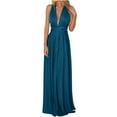 thumbnail image 1 of AherBiu Robes de Soirée pour Femmes Sans Manches Col en V Profond Croisé Robe Maxi Cocktail, 1 of 3