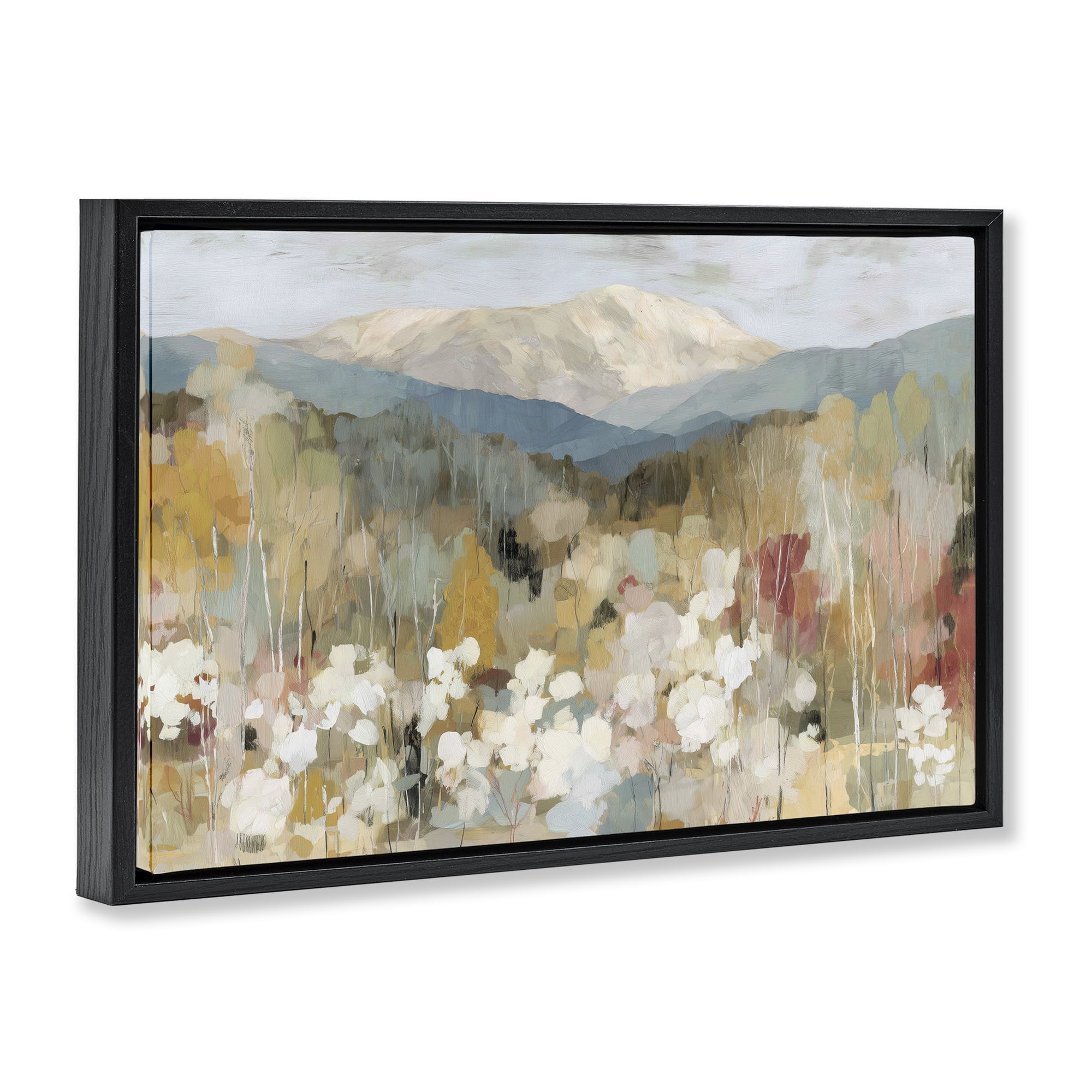 Stupell Industries Autumn Mountain Meadow Black Framed Floater Canvas Wall Art, design by Chromatic Storm Studio