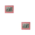 thumbnail image 3 of Inteprter Termómetro -10-50 ℃ Higrómetro electrónico digital Estación meteorológica Medidor de humedad de temperatura interior con pilas naranja rosa 2piezas, 3 of 6