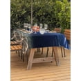 thumbnail image 3 of Outdoor Tablecloth with Umbrella Hole for Patio/Picnic/Party/Camping, Navy Blue Ocean Waves Waterproof Table Cloth Rectangle Table Cover Washable, Summer Beach Coastal Abstract (54"x 80"), 3 of 8