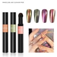 thumbnail image 4 of Magic Powder Nail Powder Pen - Cushion Nail Powder, Mirror Effect Gold Silver Colored Sponge, Manicure Gel Polish Acrylic Nail Powder, DIY Nail Art Tool, Nail Accessory Gift Makeup Organizers, 4 of 9