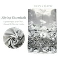 thumbnail image 2 of Wrapables Lightweight Vibrant Spring Chiffon Scarf, Gray Butterflies, 2 of 6