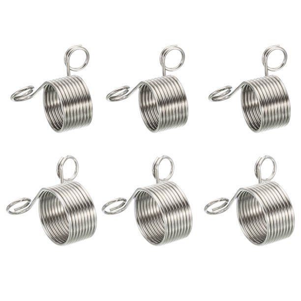 Anillo de bucle de ganchillo para dedos Uxcell, 3 juegos de anillo de tensión de hilo de metal ajustable, plateado