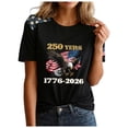 thumbnail image 6 of vigerkar 4th of July Outfits for Women USA Patriotic Shirts for Women Short Sleeve Red White and Blue Shirts American Flag Summer Tops (Grey, 5XL), 6 of 6