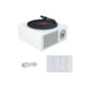 thumbnail image 1 of Tocadiscos Altavoz USB Bluetooth V5.0 Reproductor de discos de vinilo Estéreo Vintage Altavoz portátil, Blanco sidaley  EL001304-01B, 1 of 2