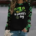 thumbnail image 5 of Craaazy Women's Long Sleeve St Patricks Day Tshirts with Green Shamrock, 5 of 5