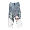 thumbnail image 4 of Junzan Watercolor Winter Landscape For Christmas Women'S Pajama Pants Drawstring Comfy Sleep Bottoms With Pockets, 4 of 9