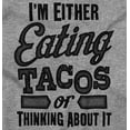 thumbnail image 2 of Eating Tacos or Thinking About Them Womens Fitted Plus Size Graphic Tee Brisco Brands 2X, 2 of 5