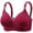 Red, variant on WDDDD Women's Full Coverage Wireless T Shirt Bra for Large Bust Red 52