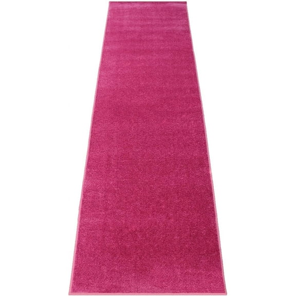 Pink Event Carpet Aisle Runner - Quality Plush Pile Rug with Backing, Binding in Various Sizes (3 X 10 ft, Pink)