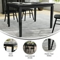 thumbnail image 3 of Emma + Oliver 47" Rectangle Wooden Dining Table for 4 in Black, 3 of 9