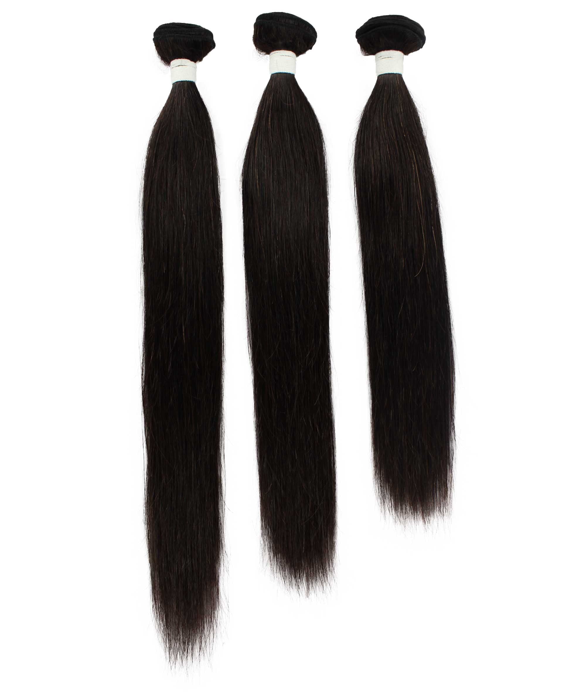 LUXLUXE Rico 100% Unprocessed A7 Grade Human Hair Bundle Free Part 4X4 Hand Tied Swiss Lace Closure 10 inches 101214 lengths bundle