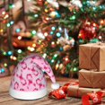 thumbnail image 6 of Haiem Breast Cancer Ribbons Awareness Pattern Santa Hat Confortable Velvet Christmas Hat for Christmas Party Favors Fit for Adults Men Women, 6 of 6