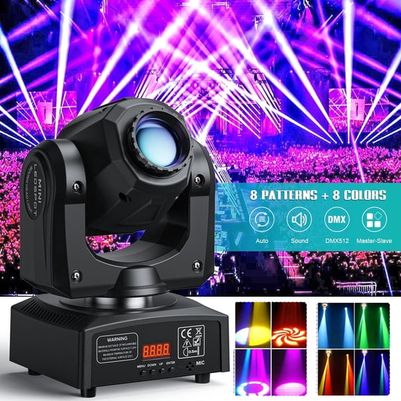 150W Moving Head Stage Light RGBW 8 Gobo LED DMX DJ Disco Show KTV Party Lighting