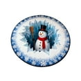 thumbnail image 5 of Friendly Snowman with Broom & Top Hat Doormat, Winter Snowflake Border Non-Slip Mat for Christmas Front Door Decor, Indoor Outdoor Welcome Mat B, 5 of 6