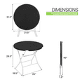 thumbnail image 2 of Magshion 32" Round Folding Table, Portable Indoor Outdoor Plastic Dining Table for Camping, Commercial Banquet Desk for Party, Black, 2 of 12