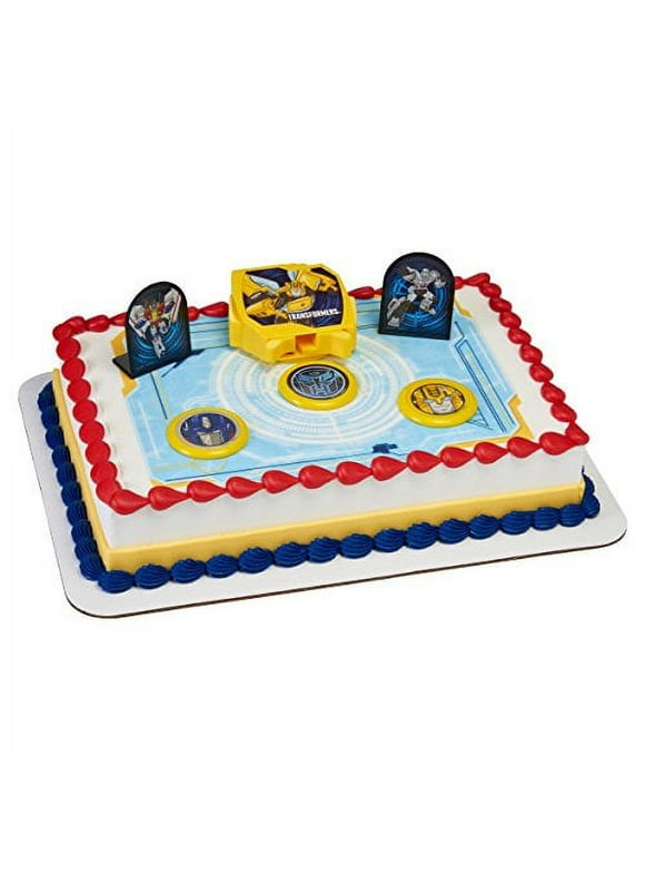 A1 Bakery Supplies Transformers Autobot Battle Cake Topper Decorating Set