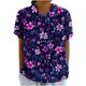 thumbnail image 1 of Blusas de Manga Corta para las Mujeres Cuello de Muñeca Lindo Lino Algodón, Impreso Suelto Camiseta para el Uso Casual, Diario Y de Verano, 1 of 4