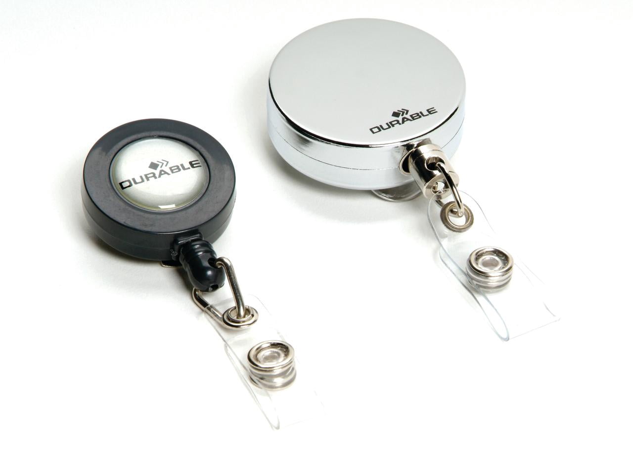 DURABLE Retractable Badge Reel, Extends to 23", Pack of 10 (815258)