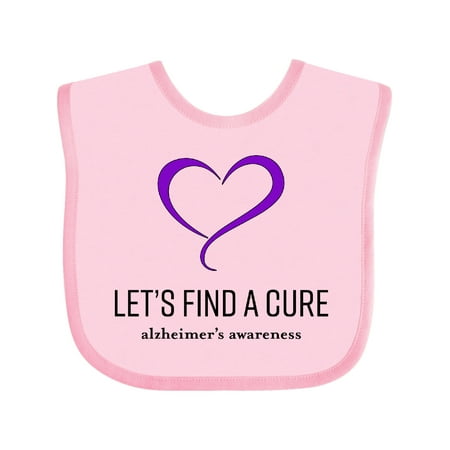 Inktastic Let s Find a Cure- Alzheimer s Awareness Boys or Girls Baby Bib