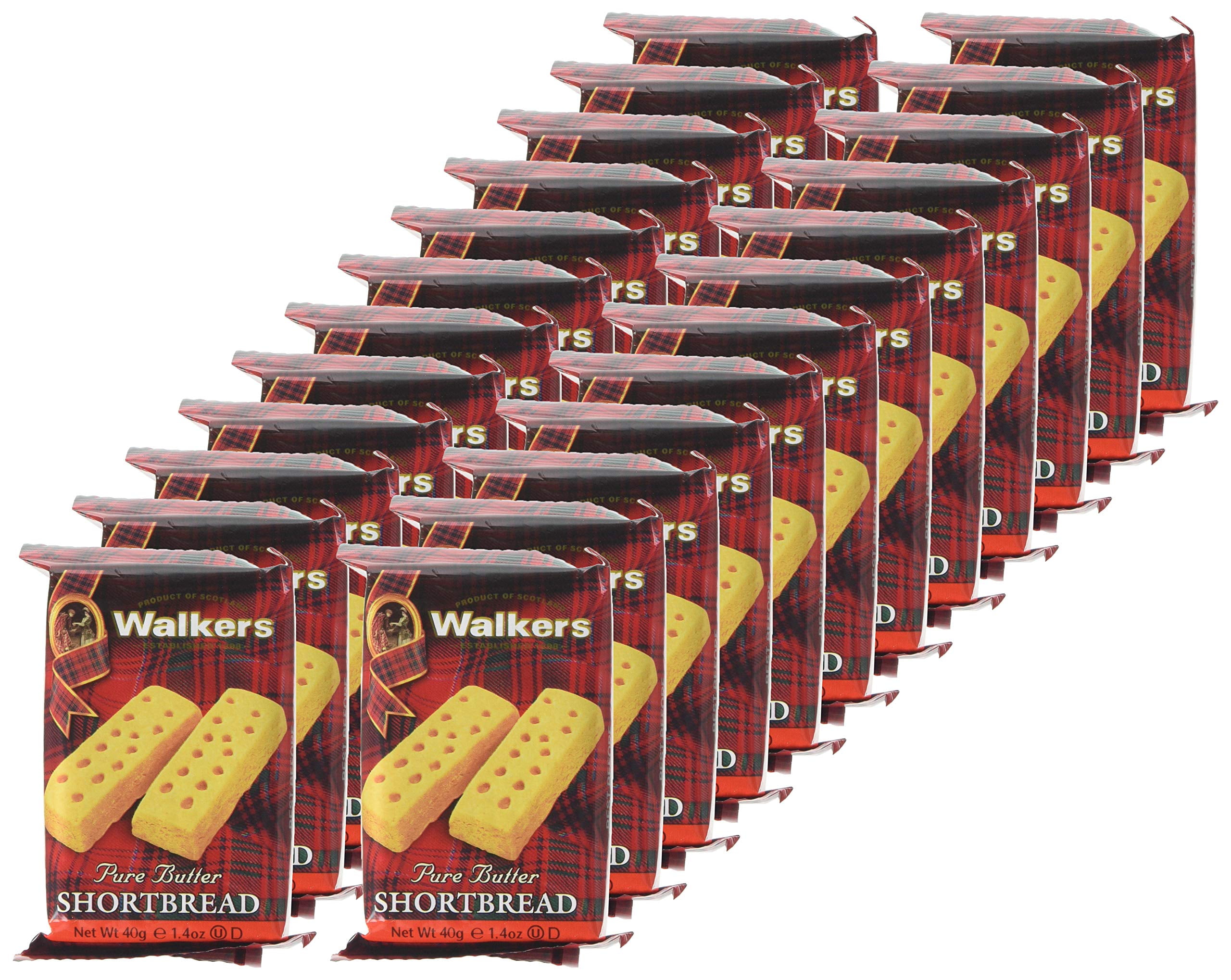 Walkers Shortbread Fingers Shortbread Cookies Snack Packs,1.4 Ounce (Pack of 24)