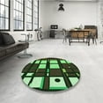 thumbnail image 4 of Ahgly Company Machine Washable Indoor Square Transitional Midnight Gray Area Rugs, 5' Square, 4 of 7
