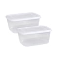 thumbnail image 1 of Luzkey 2 Pieces Refrigerator Food Storage Containers Fridge Produce Saver Portable Stackable for Pantry Fridge Household Pizza Crust 1000ml, 1 of 8