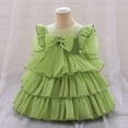 thumbnail image 2 of JIaleilei Girls Bowknot Princess Dress Baby Short Sleeve Mesh Fashion Cake Dress Wedding Dress Girl Dresses Light, 2 of 4