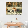 thumbnail image 2 of Orinice  Spider Knowledge Vintage Wall Art Spiders Of The World Animal Canvas Print Painting Wall Decor For Bedroom Garden Home Living Room Farmhouse Decor Frameless Pictures 16x12in, 2 of 6