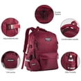 thumbnail image 6 of Forest Myth Unisex Backpack, Water Resistant Ergonomic College School Bag, Wine Red, 6 of 8