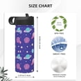 thumbnail image 4 of Bingfone Space Print 18oz Sports Insulated Kettle With Straw, Leakproof & BPA Free, Drinking Sports Water Bottle for Fitness, Gym & Outdoor, 4 of 8