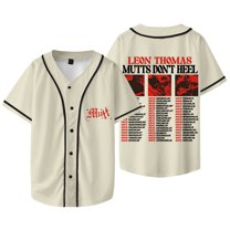 Leon Thomas Mutts Don't Heel Tour 2025 Baseball Jacket Tee Women Men V-neck Short Sleeve T-shirts
