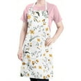 thumbnail image 5 of Pioneer Flower Floral Print Pattern Apron-Garden Aprons for Women with Pockets-Cotton Linen Waterproof Kitchen Cooking Gardening Aprons Adjustable for Kitchen,Cooking,BBQ and Salon 33x27 Inch, 5 of 7