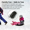 thumbnail image 7 of StarQualityBargain 25-Inch Heavy-Duty Cold Resistant Downhill Pro Plastic Outdoor Winter Saucer Disc Snow Sled with Handles,Black,2 Pack, 7 of 7