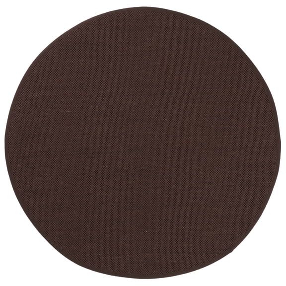 SAFAVIEH Natural Fiber Cindy Solid Area Rug, Chocolate/Dark Brown, 8' x 8' Round
