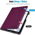 thumbnail image 6 of Fintie Case for Samsung Galaxy Tab S8 (2022) /Galaxy Tab S7 (2020) 11 Inch Model SM-X700/X706/T870/T875 with S Pen Holder, Multi-Angle Viewing Smart Stand Cover Auto Wake/Sleep with Pocket,Purple, 6 of 8