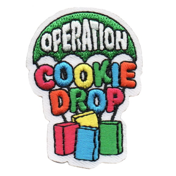 12 pieces 2" Custom Activity Scouts Applique Fun Patches - Operation Cookie Drop Patch